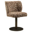 Dining chair Fiona brown labyrinth swivel