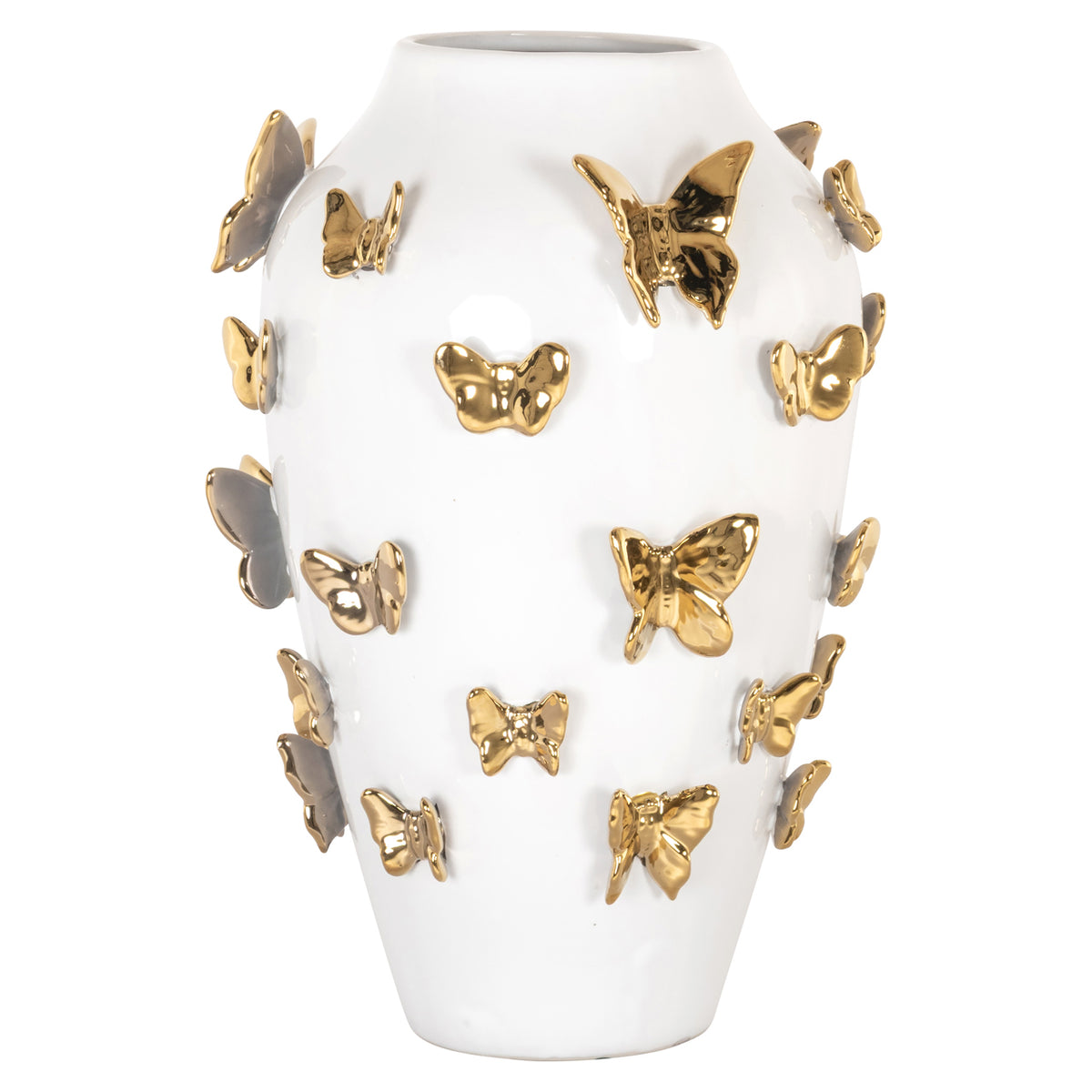 Vase Butterfly white small