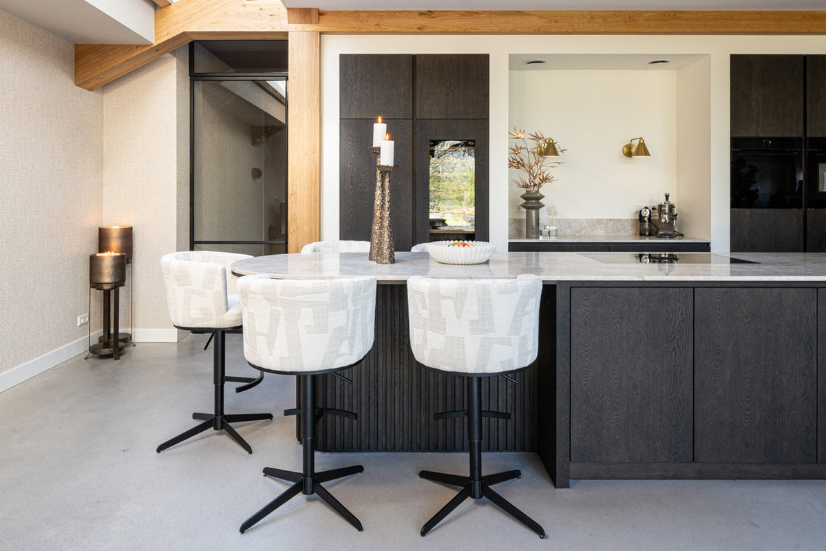 Candle holder Moan brushed gold large