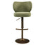Bar stool Amely pistache softweave swivel