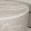 Celeste Round Neutral Marble Effect Side Table