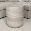 Celeste Round Neutral Marble Effect Side Table
