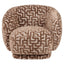 Lounge chair Negreslo brown labyrinth swivel