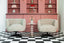 Lounge chair Estelle sand chevron swivel