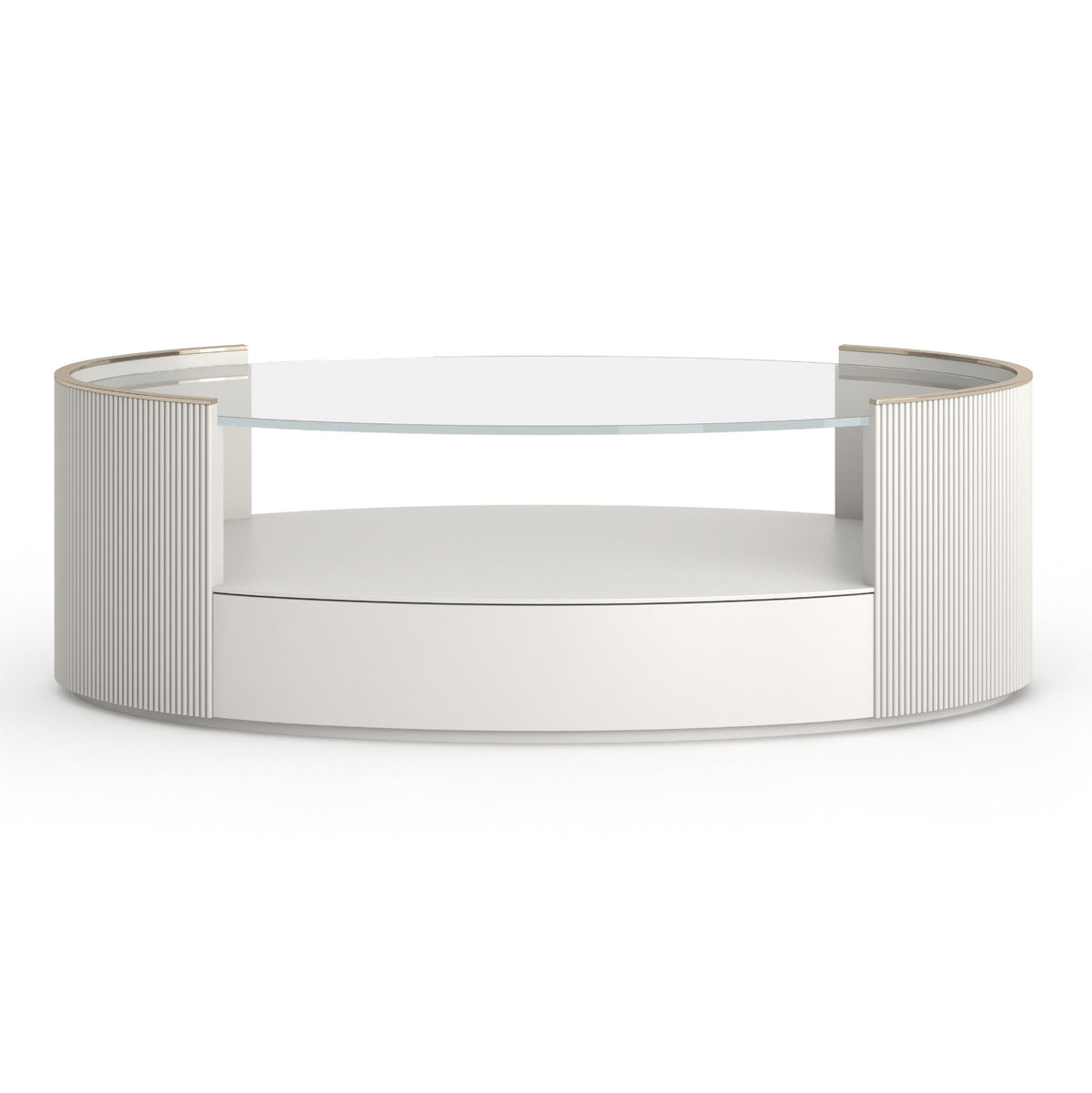Love Oval Coffee Table in Matte Pearl