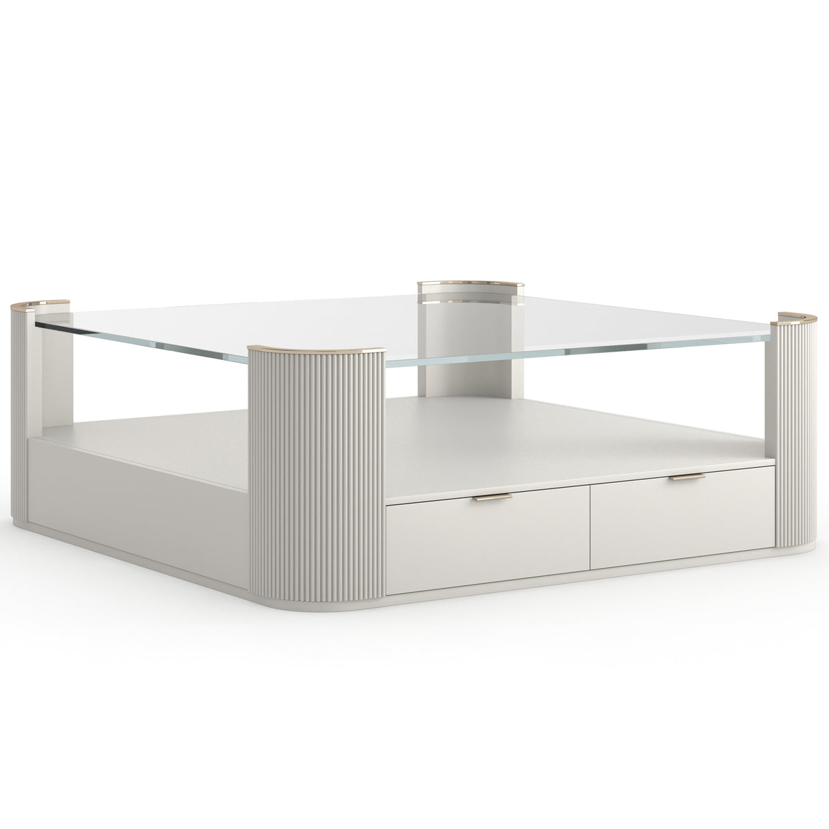 Love Square Coffee Table in Matte Pearl
