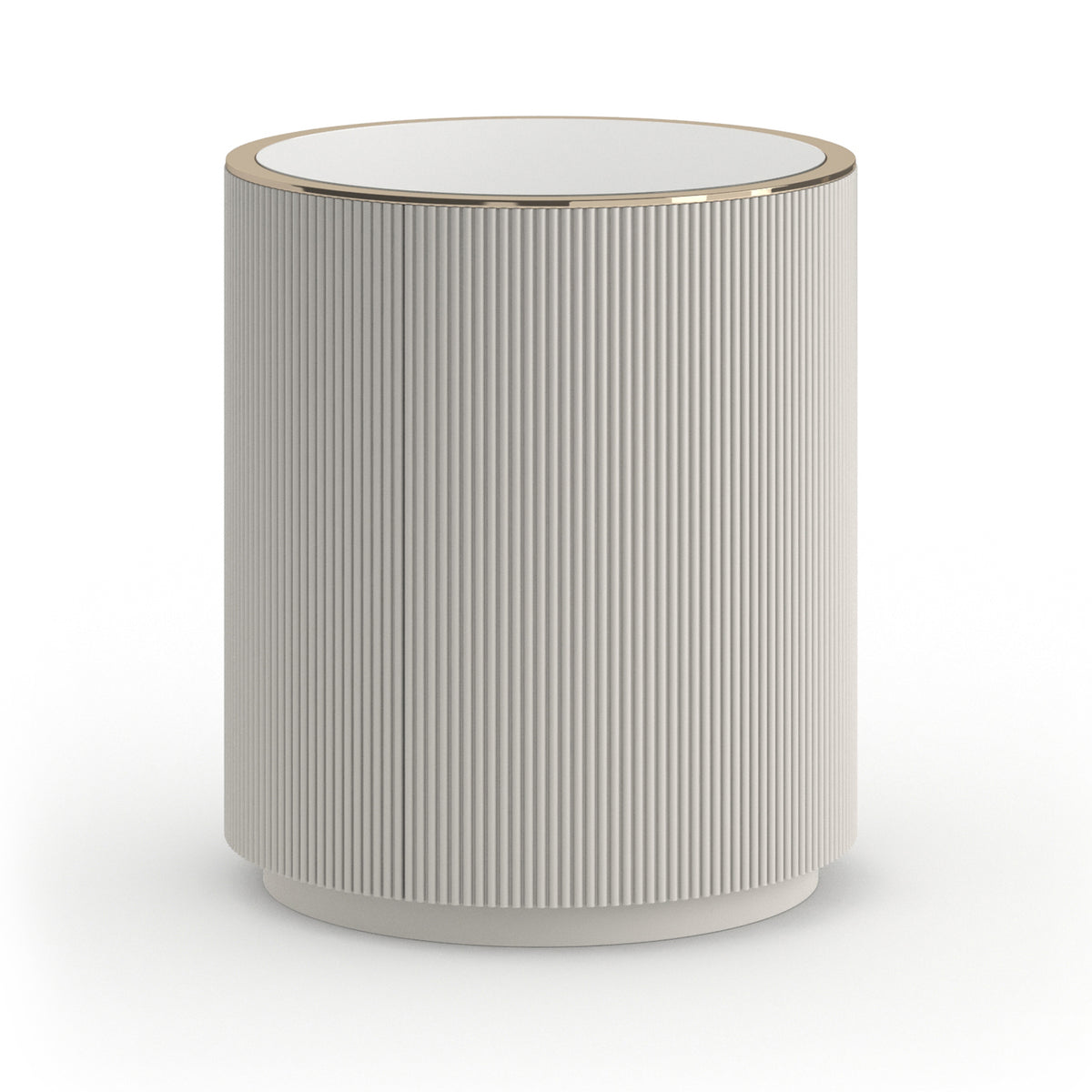 Love Round Side Table in Matte Pearl