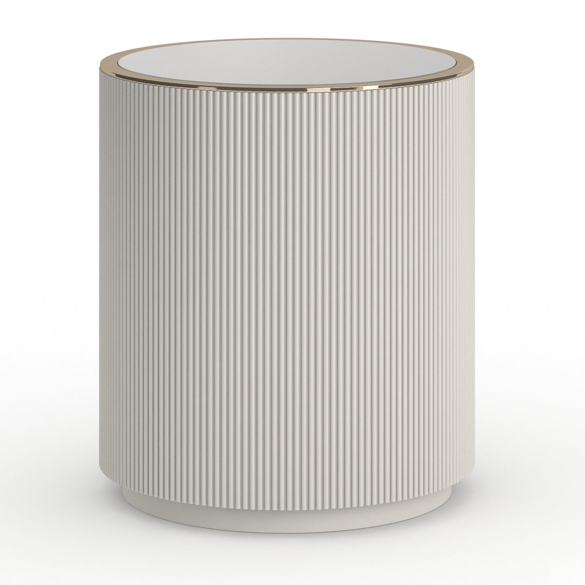 Love Round Side Table in Matte Pearl