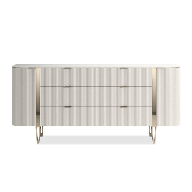 Love At First Sight Dresser in Matte Pearl - Large