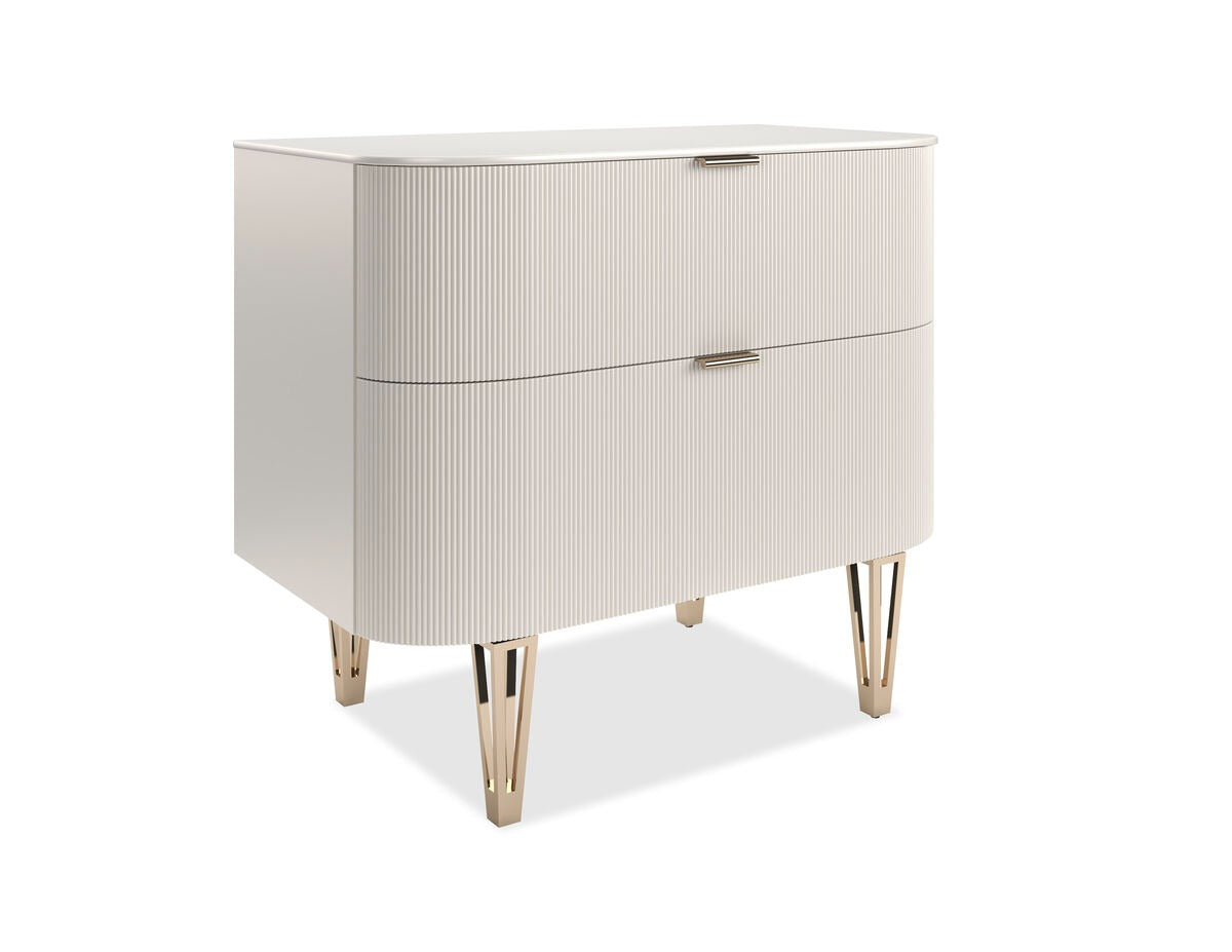 True Love Bedside Table in Matte Pearl - Large