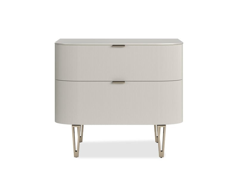 True Love Bedside Table in Matte Pearl - Large