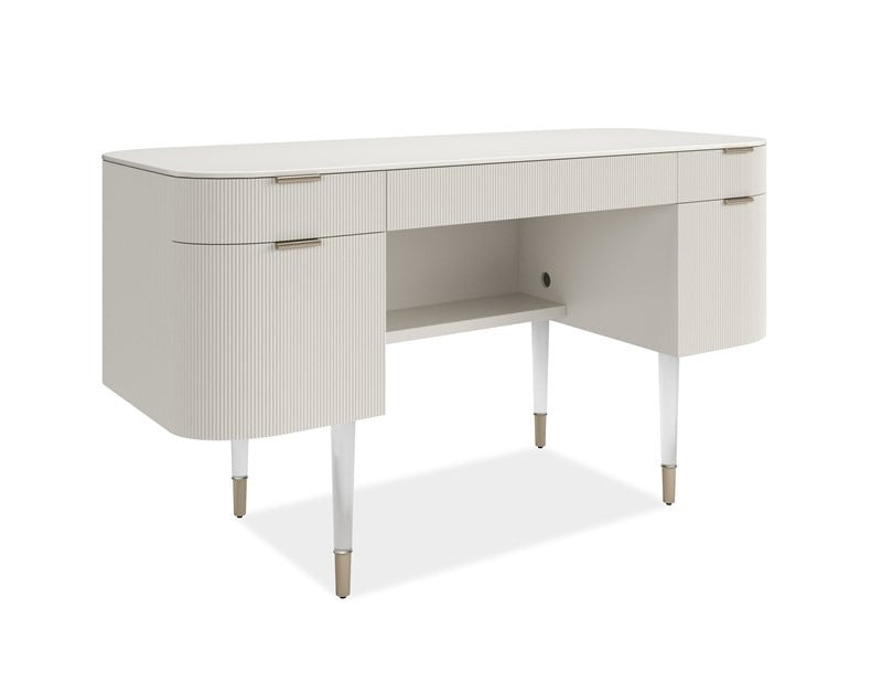 Lady Love Desk / Dressing Table in Matte Pearl