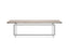 Wish You Were Here Dining Table - Brushed Chrome and Sandstone Top