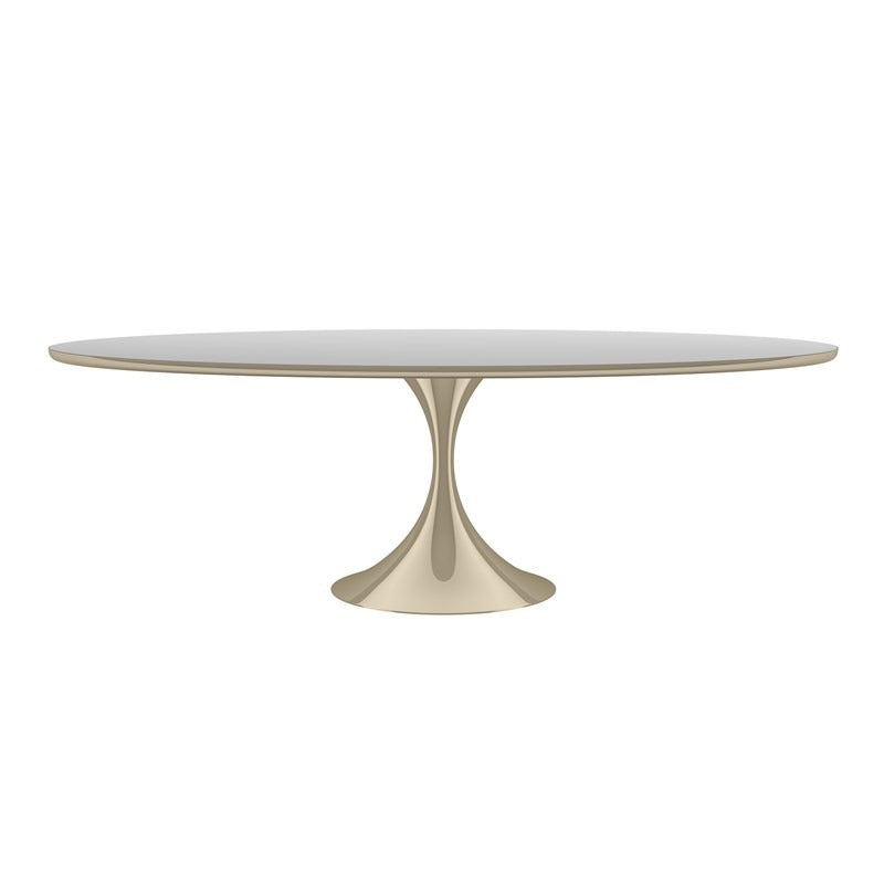Semper Oval Dining Table 244cm in Whisper of Gold