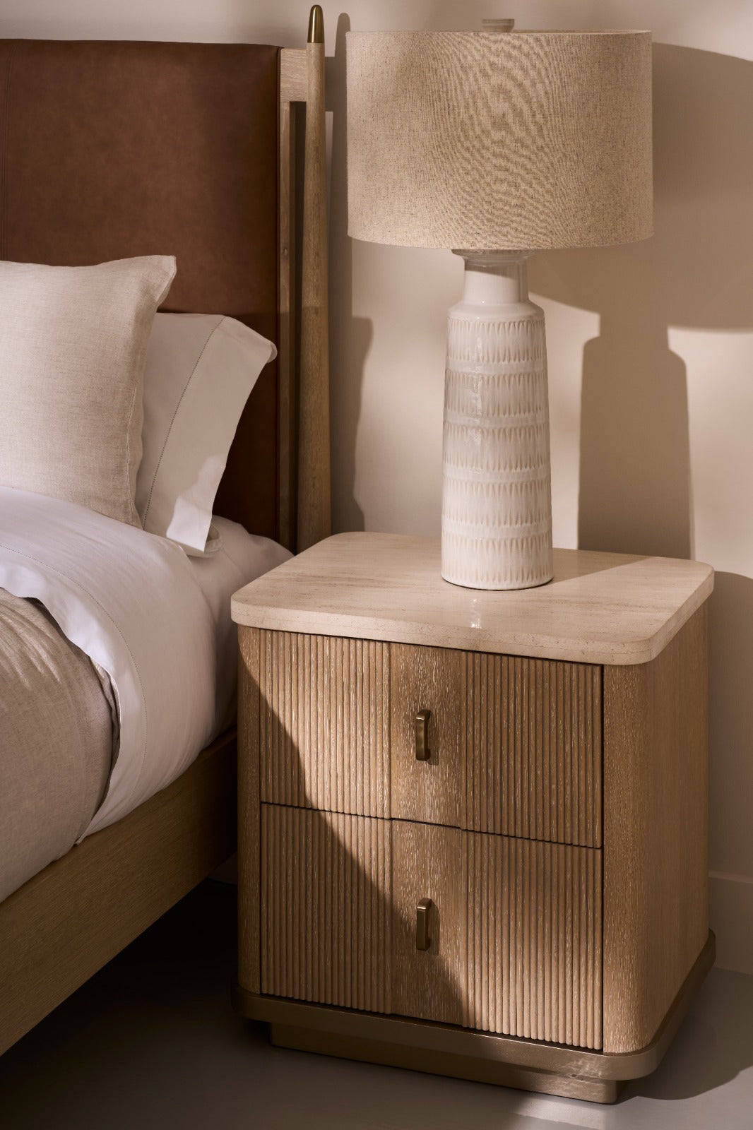 Rhythm Bedside Table in Light - Small