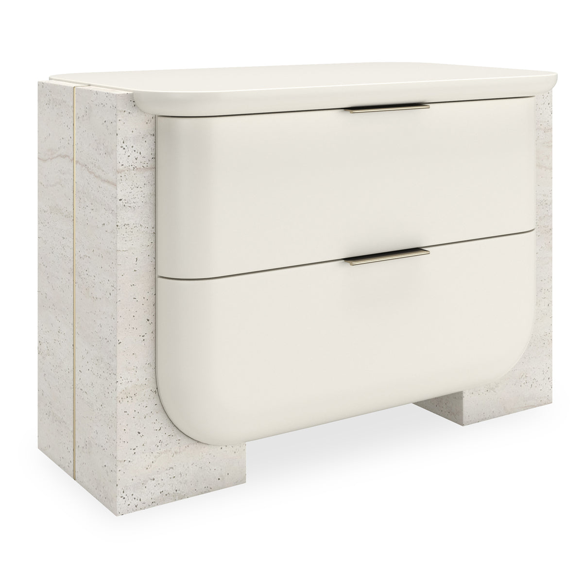 Overlap Large Bedside Table in Light