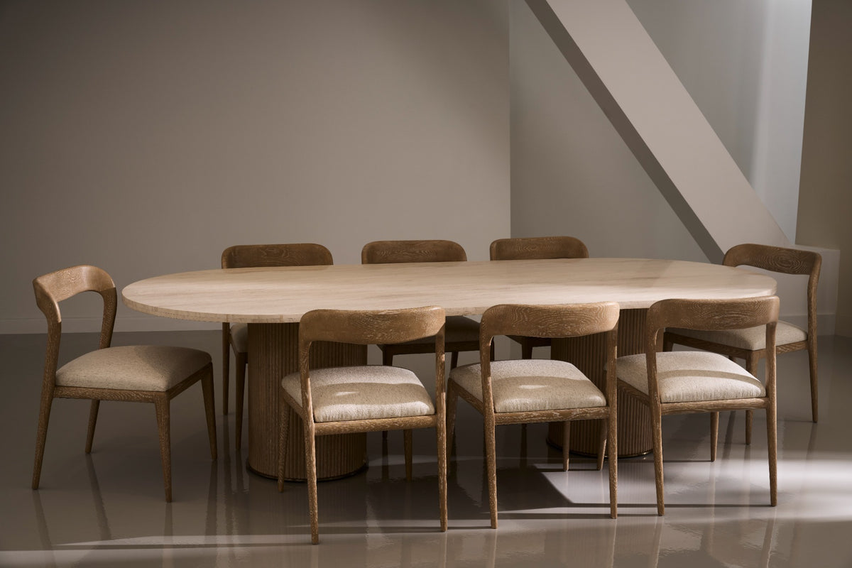 Rhythm Oval Stone Top Dining Table