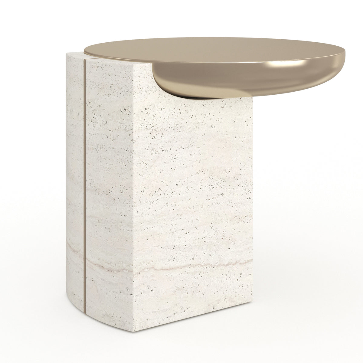 Overlap Round Side Table in Light