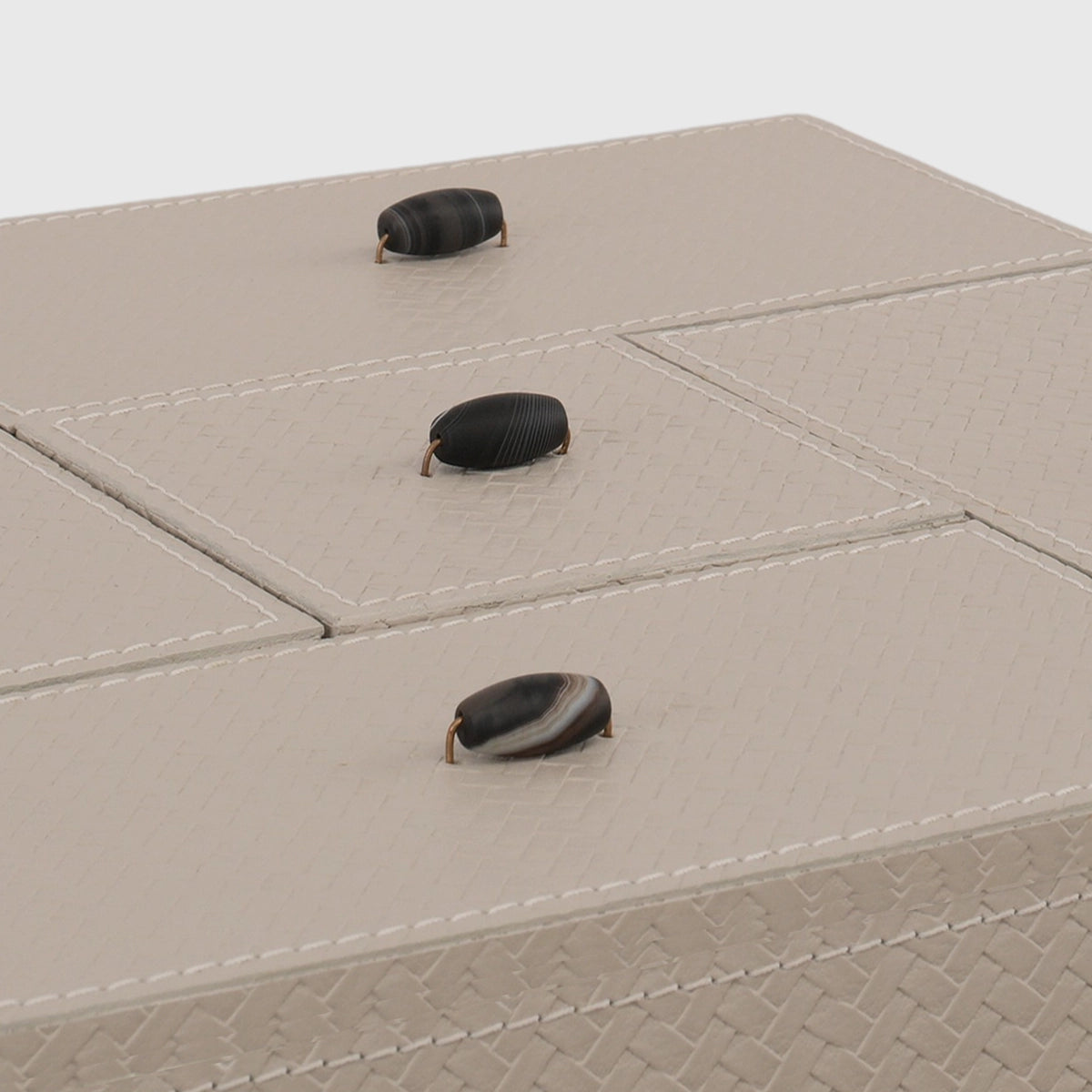 Desk Set Woven Pumice Leather