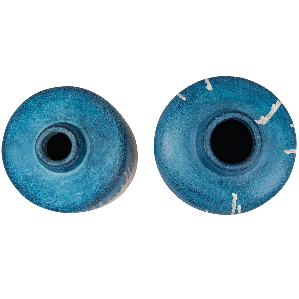 Coastal Cascade Indoor-Outdoor Blue Vases, Set of 2