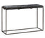 Rectangular Iron Console Table with a Black Marble Top