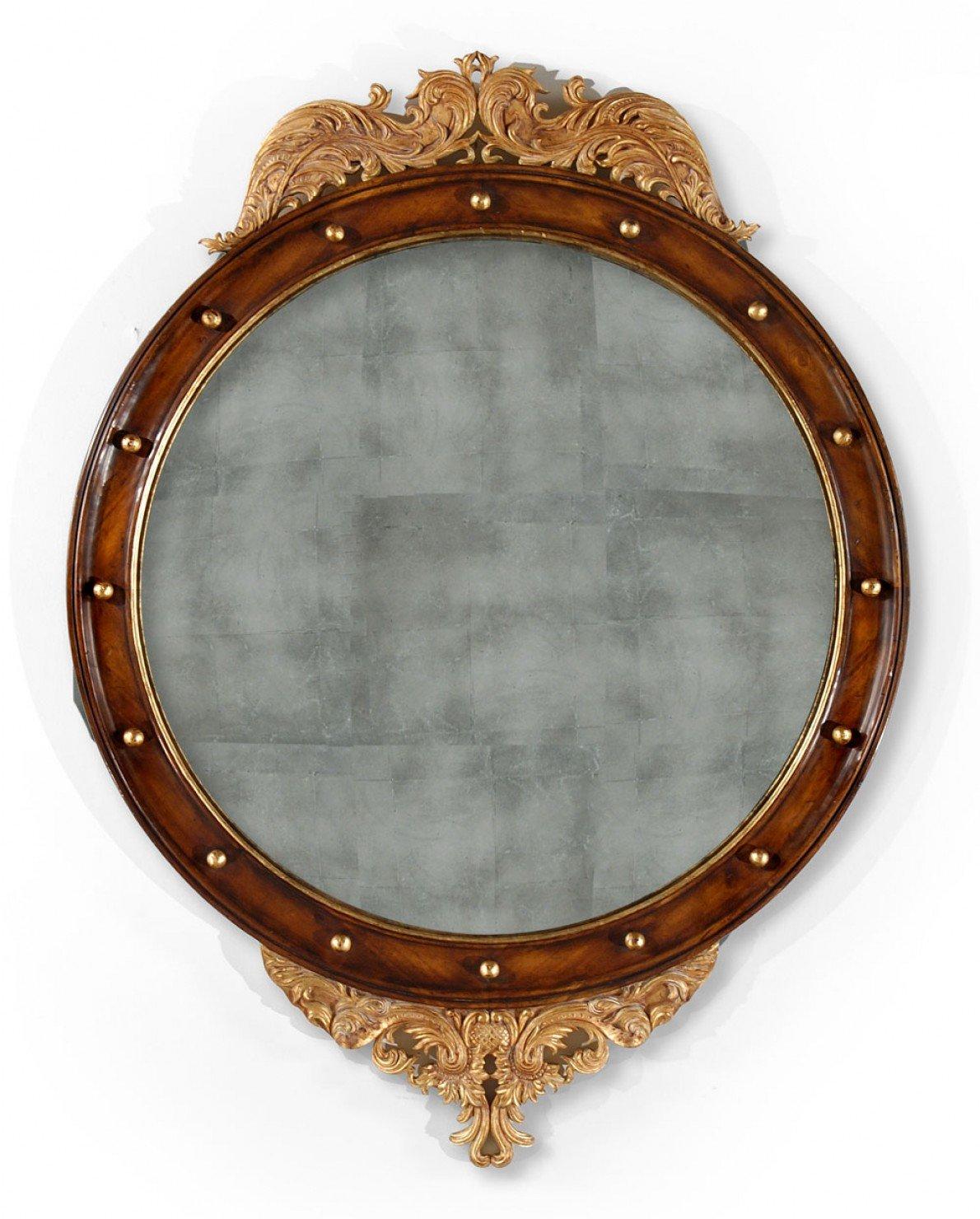 Convex Mirror Monarch in Eglomise - Large