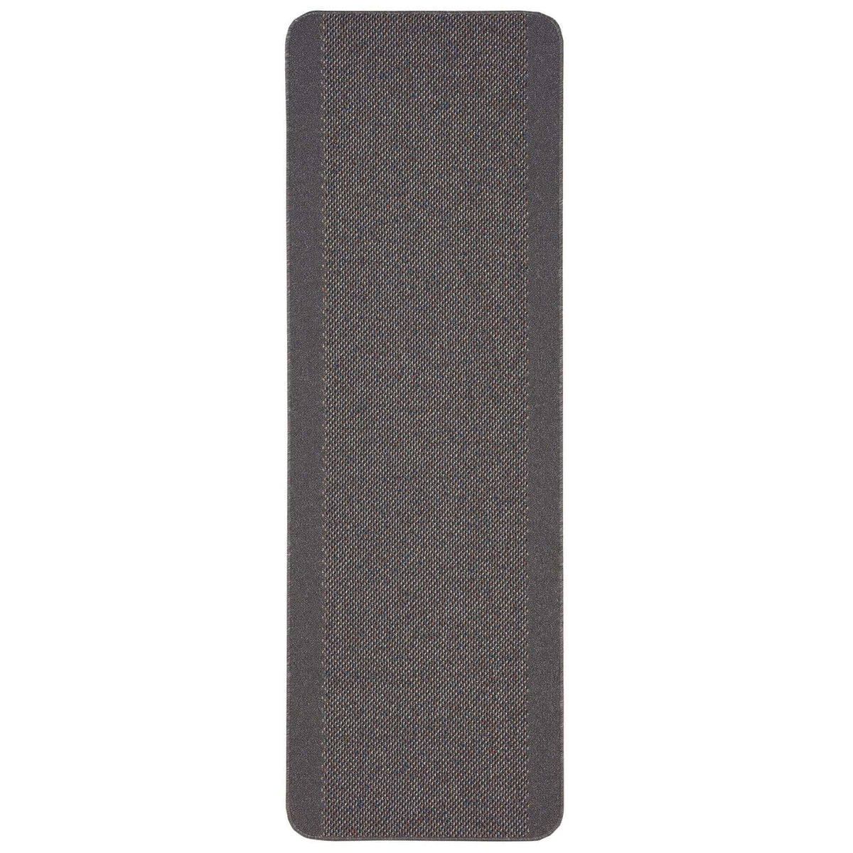 Washable Bordered Dark Grey Rug | 110D