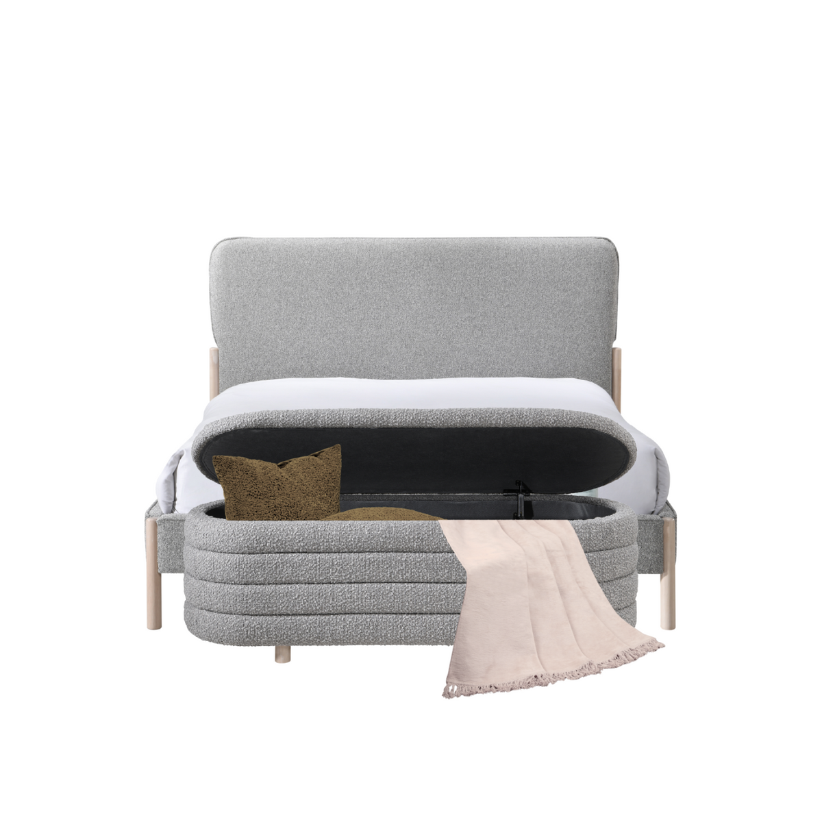 Cove Bed In Steel Grey