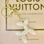 Cream Balloon Dog Keyring