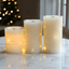 Cream Fairy Light LED Candles - Set of 3