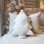 Cream Fleece Christmas Tree Decorative Cushion