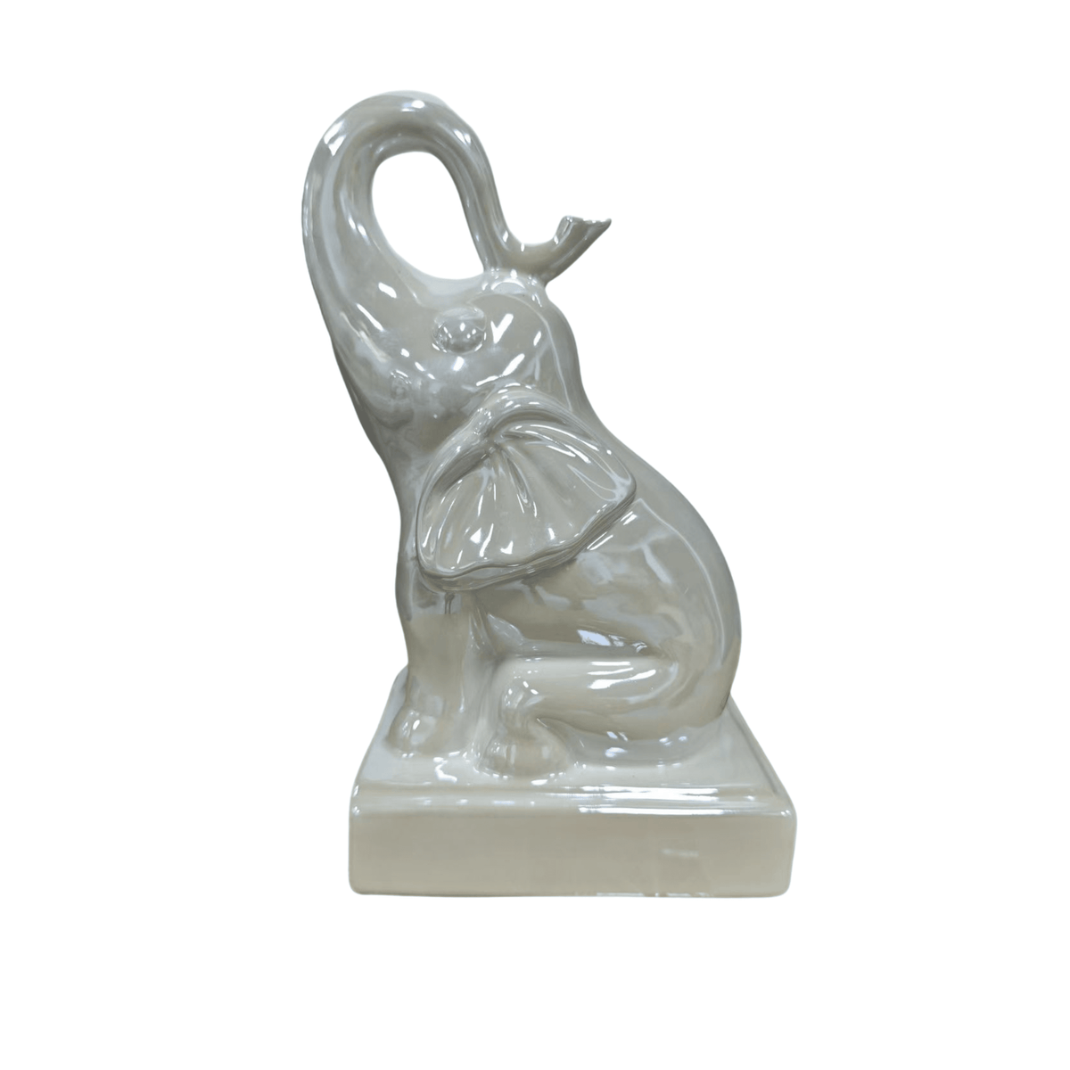 Cream Pearlescent Decorative Elephant Ornament