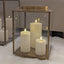 Cream Realistic LED Candles - Set of 3