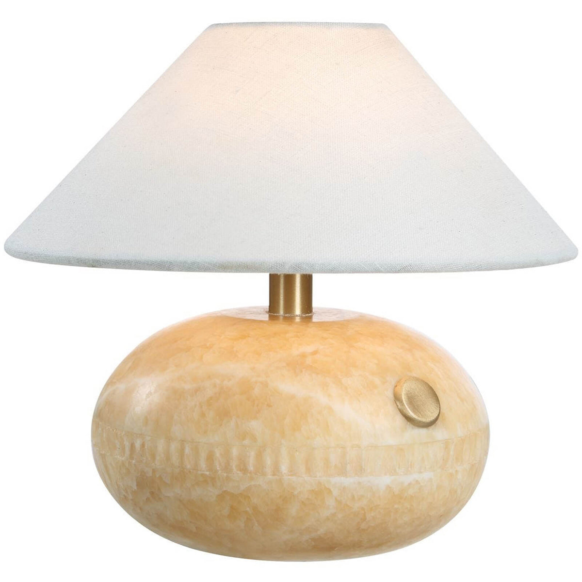 Curling Stone Rechargeable Mini Lamp in Honey Onyx