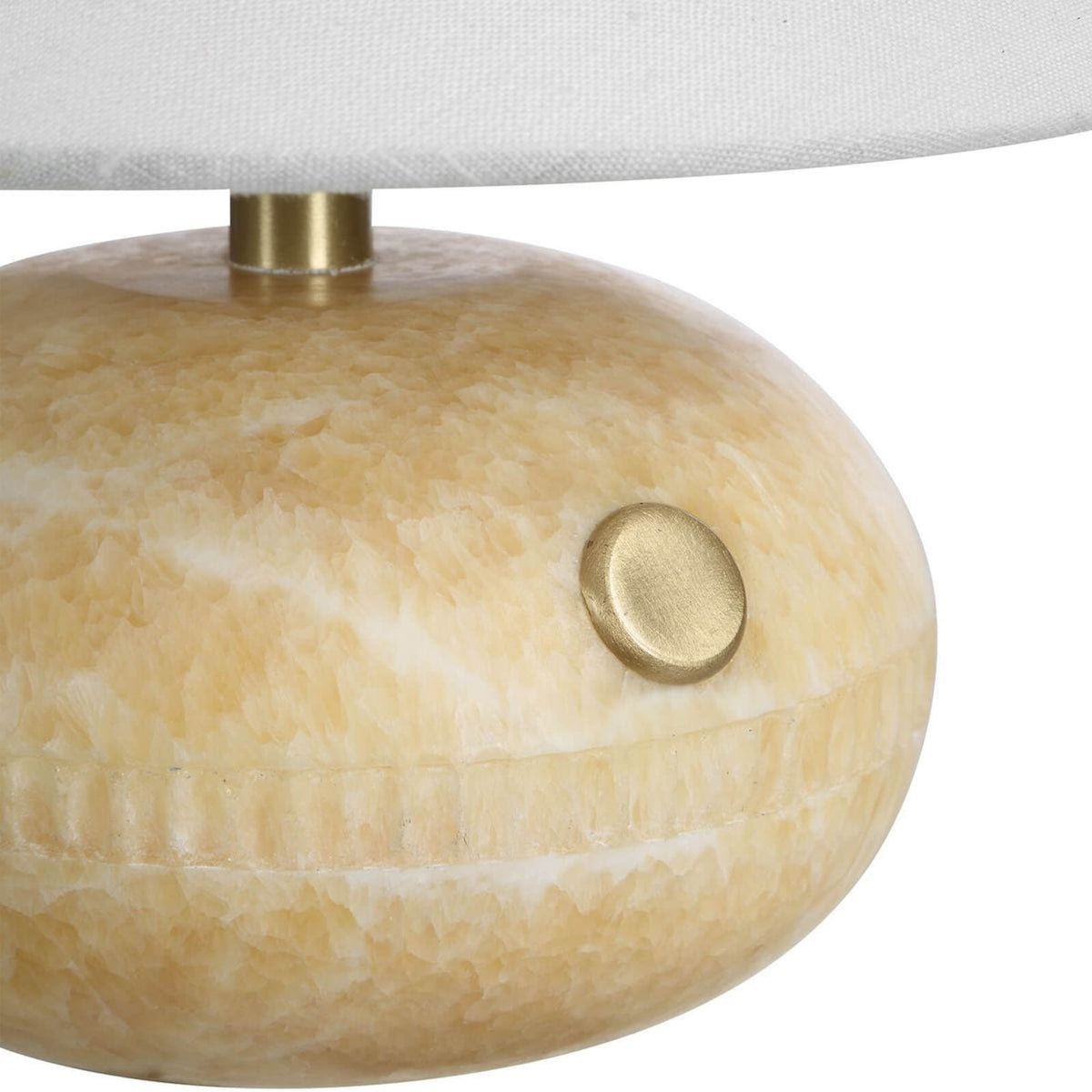 Curling Stone Rechargeable Mini Lamp in Honey Onyx