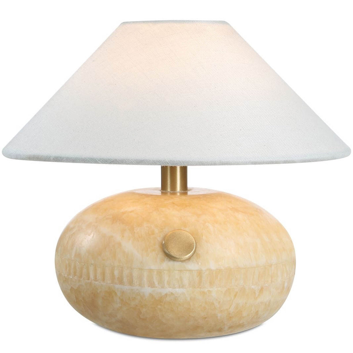 Curling Stone Rechargeable Mini Lamp in Honey Onyx