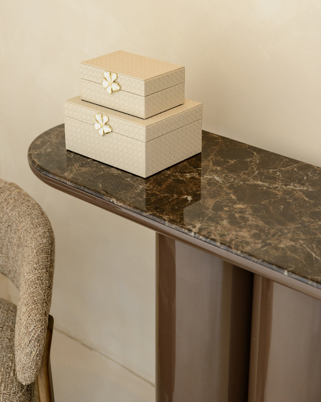 Console Almundi chocolat brown
