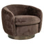 Lounge chair Colmar chocolat fluffy swivel