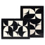 Storage box Rae black/white (Set of 2)