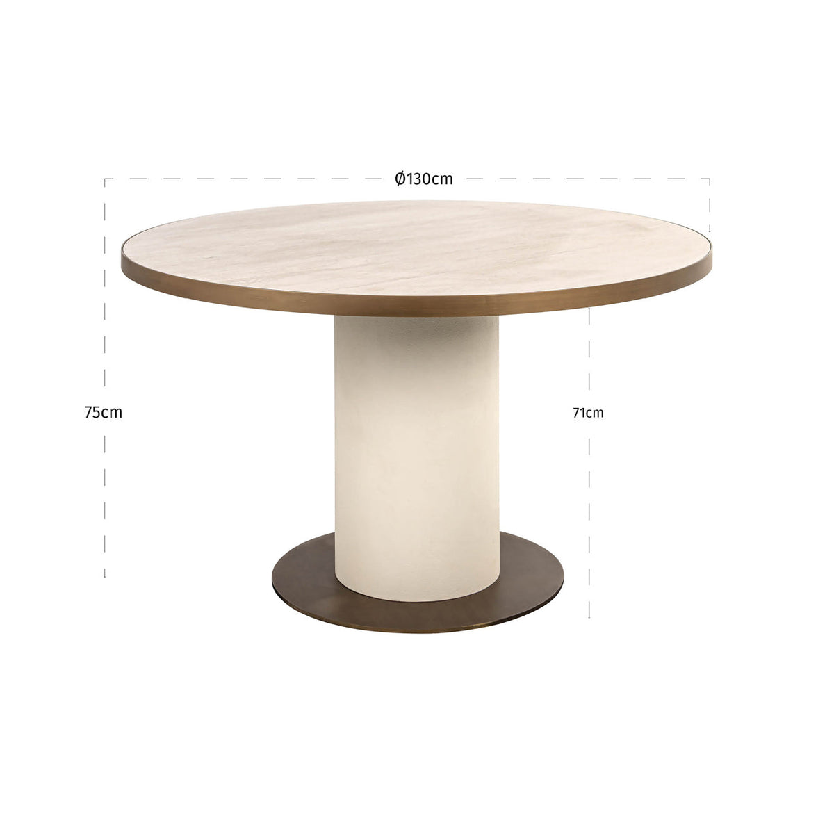 Dining table Tivoli white 130Ø