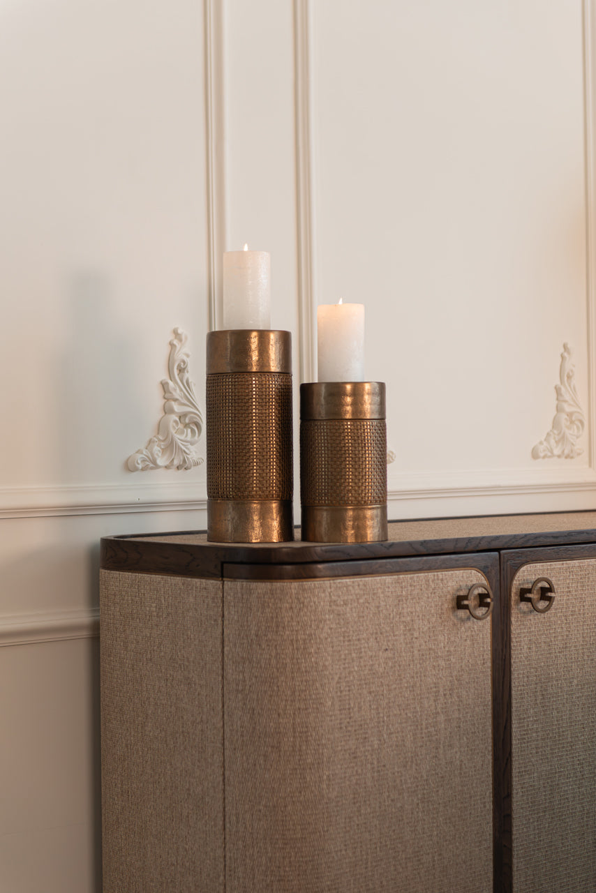 Candle holder Sky brushed gold large