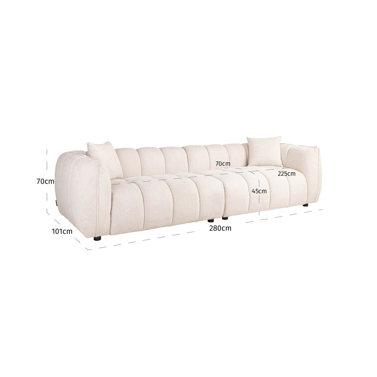 Sofa Jezebel cream fancy