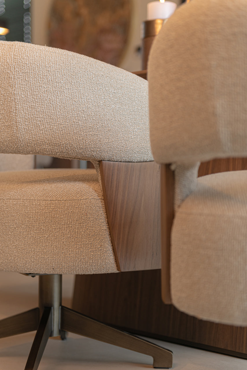 Dining chair Pollux lodge desert walnut - swivel