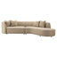 Sofa Romero sand tweed ottoman right fire retardant