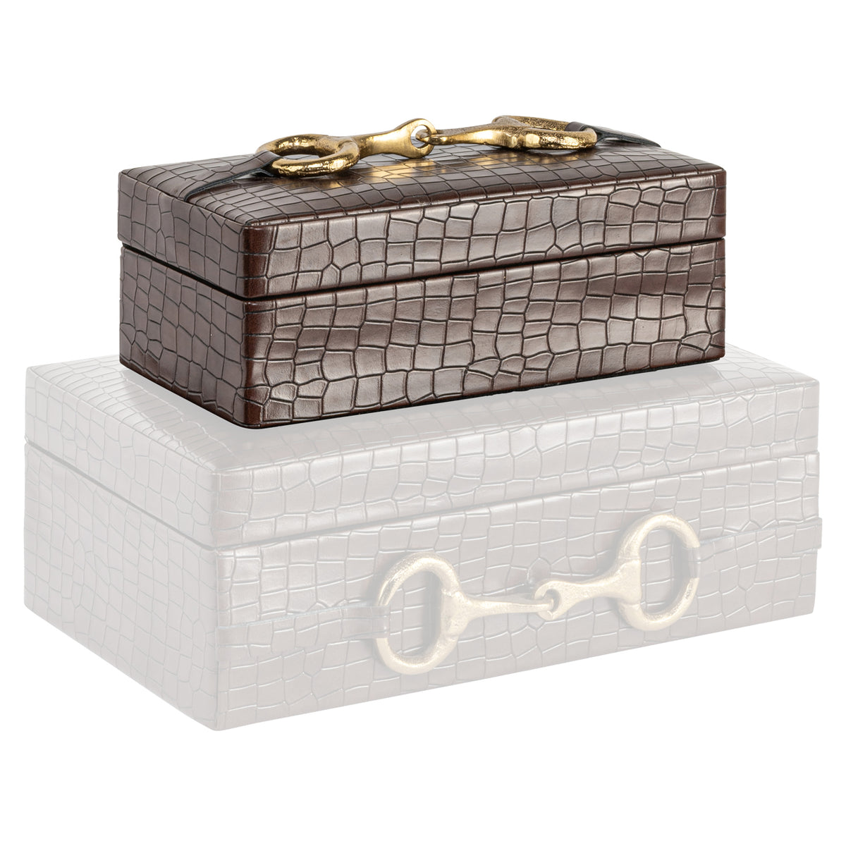 Storage box Rex dark brown small