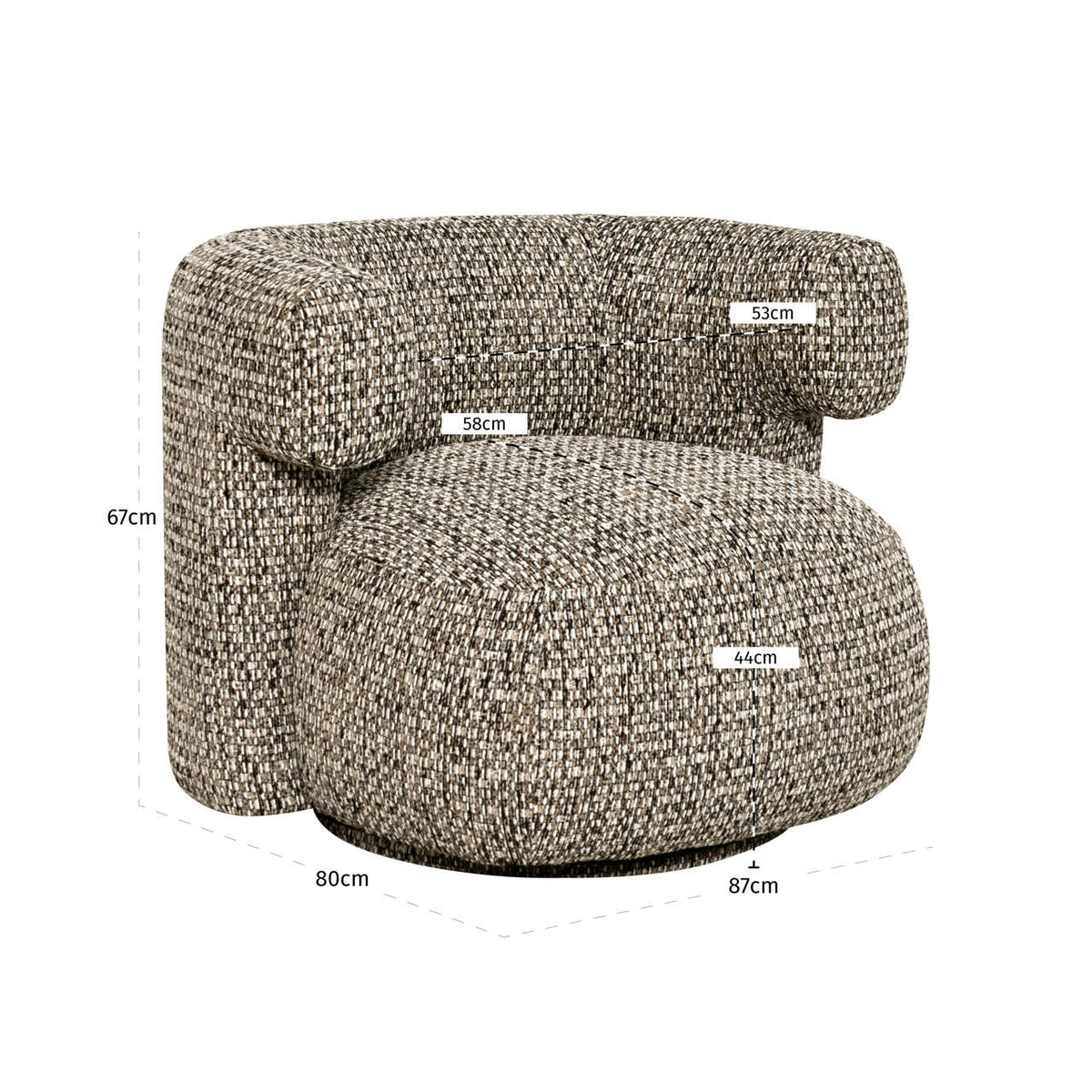 Lounge chair Talley cobblestone swivel