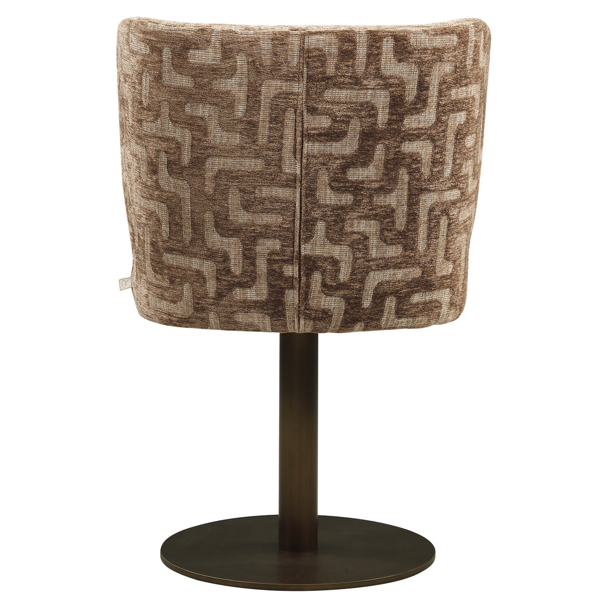 Dining chair Fiona brown labyrinth swivel