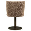 Dining chair Fiona brown labyrinth swivel