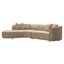 Sofa Romero sand tweed ottoman left fire retardant