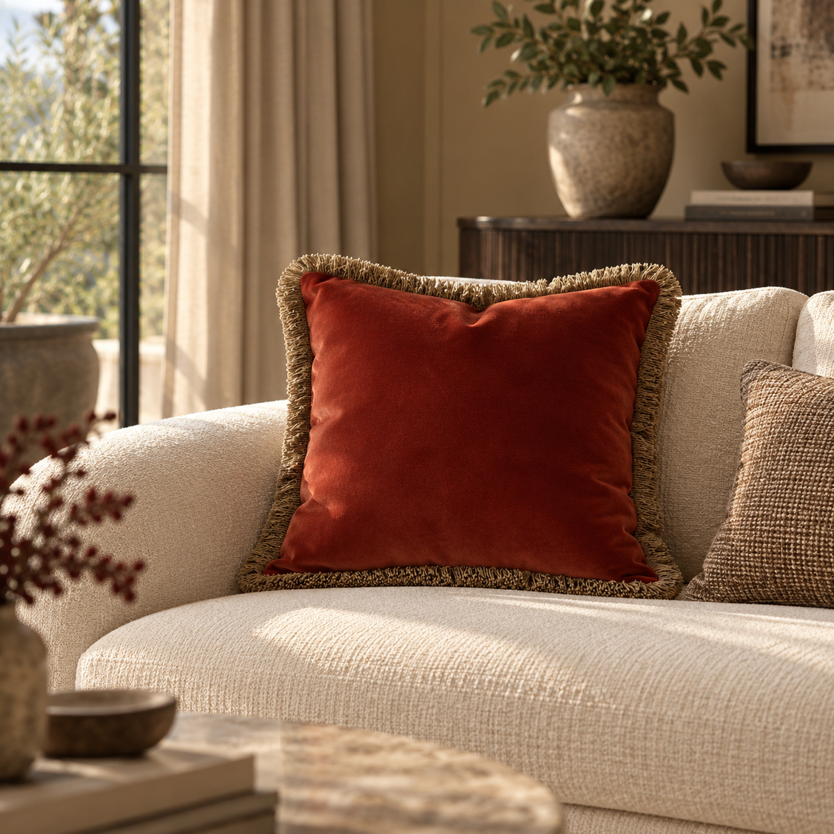 Malini Verona Rust Cushion